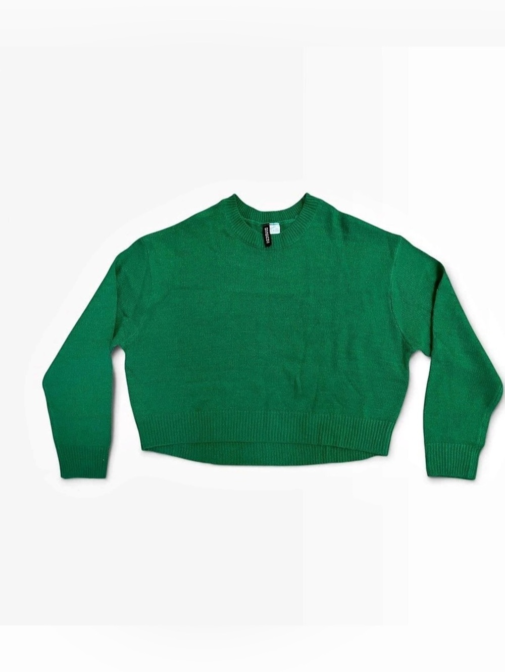 H&M Crew Neck Sweater in Green Size Small